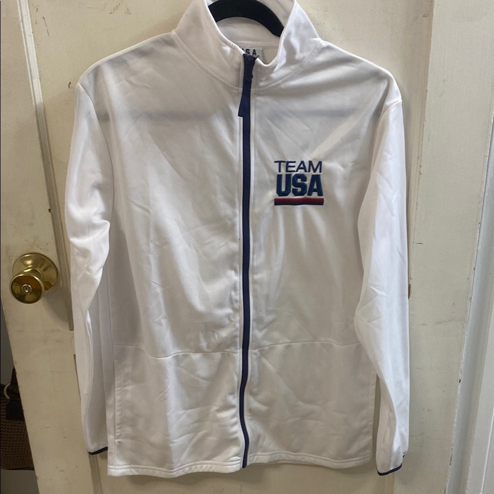 Team USA White Zip-Up Jacket